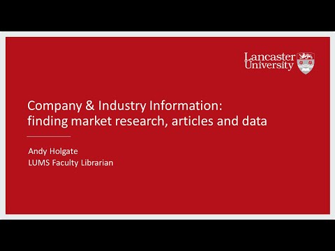 Company &amp; Industry Information: finding market research, articles and data