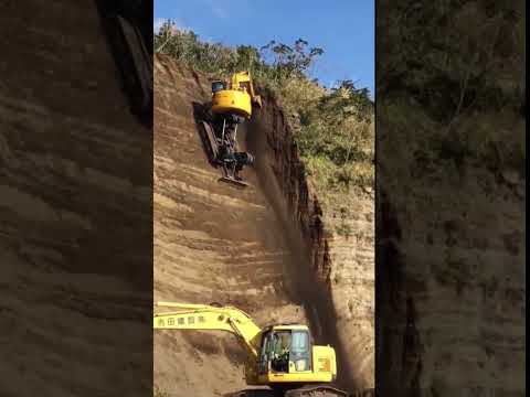 Spider Excavator on a Cliff