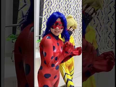 Ladybug and Cat Noir at school #ladybug #watchme #trending