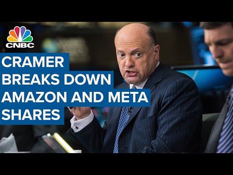 Jim Cramer breaks down moves in shares of Amazon and Meta