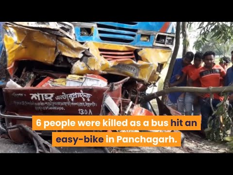 7 killed as bus hits easy bike in Panchagarh