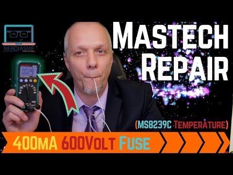 🔌 DIY Repairing broken fuse 600V 400mA from Mastech MS8239C multimeter / Thermo Coupler P3401